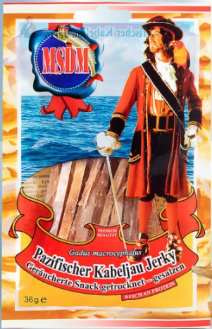 Pazifischer Kabeljau Jerky - Geräuchert 3 Pazifischer Kabeljau Jerky - Geräuchert